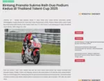 Bintang Pranata Sukma Raih Dua Podium Kedua di Thailand Talent Cup 2025