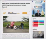 Astra Motor Kalbar Hadirkan Layanan Honda CARE, Siap Bantu Konsumen di Situasi Darurat