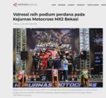 Valrossi raih podium perdana pada Kejurnas Motocross MX2 Bekasi
