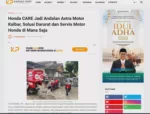 Honda CARE Jadi Andalan Astra Motor Kalbar, Solusi Darurat dan Servis Motor Honda di Mana Saja