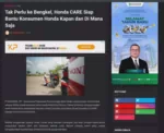 Tak Perlu ke Bengkel, Honda CARE Siap Bantu Konsumen Honda Kapan dan Di Mana Saja