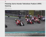 Pebalap Astra Honda Taklukkan Podium ARRC Sepang
