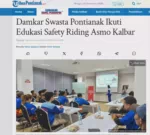 Damkar Swasta Pontianak Ikuti Edukasi Safety Riding Asmo Kalbar