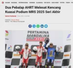 Dua Pebalap AHRT Melesat Kencang Kuasai Podium MRS 2025 Seri Akhir