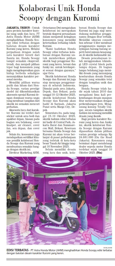 Kolaborasi Unik Honda Scoopy dengan Kuromi