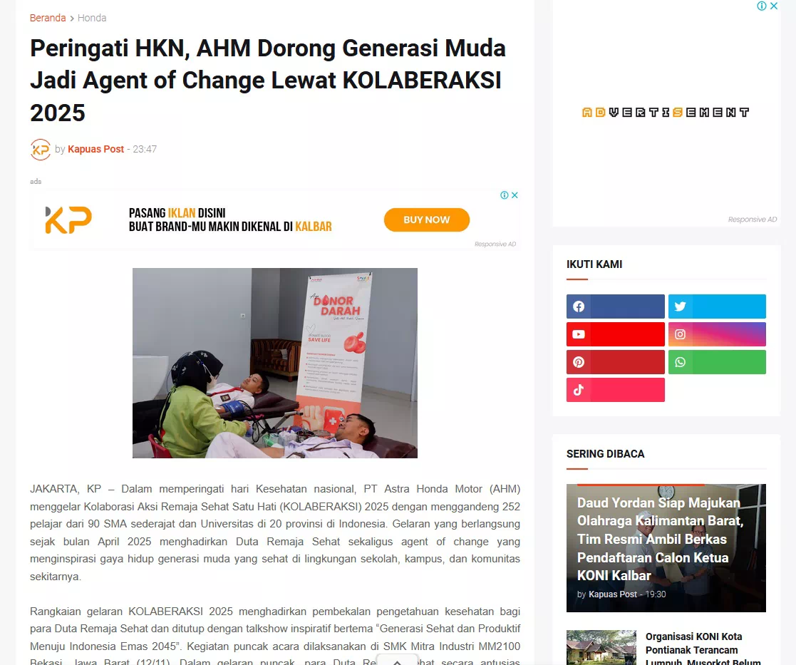 Peringati HKN, AHM Dorong Generasi Muda Jadi Agent of Change Lewat KOLABERAKSI 2025