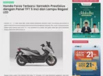 Honda Forza Terbaru: Semakin Prestisius dengan Panel TFT 5 Inci dan Lampu Bagasi LED