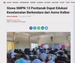 Siswa SMPN 13 Pontianak Dapat Edukasi Keselamatan Berkendara dari Asmo Kalbar
