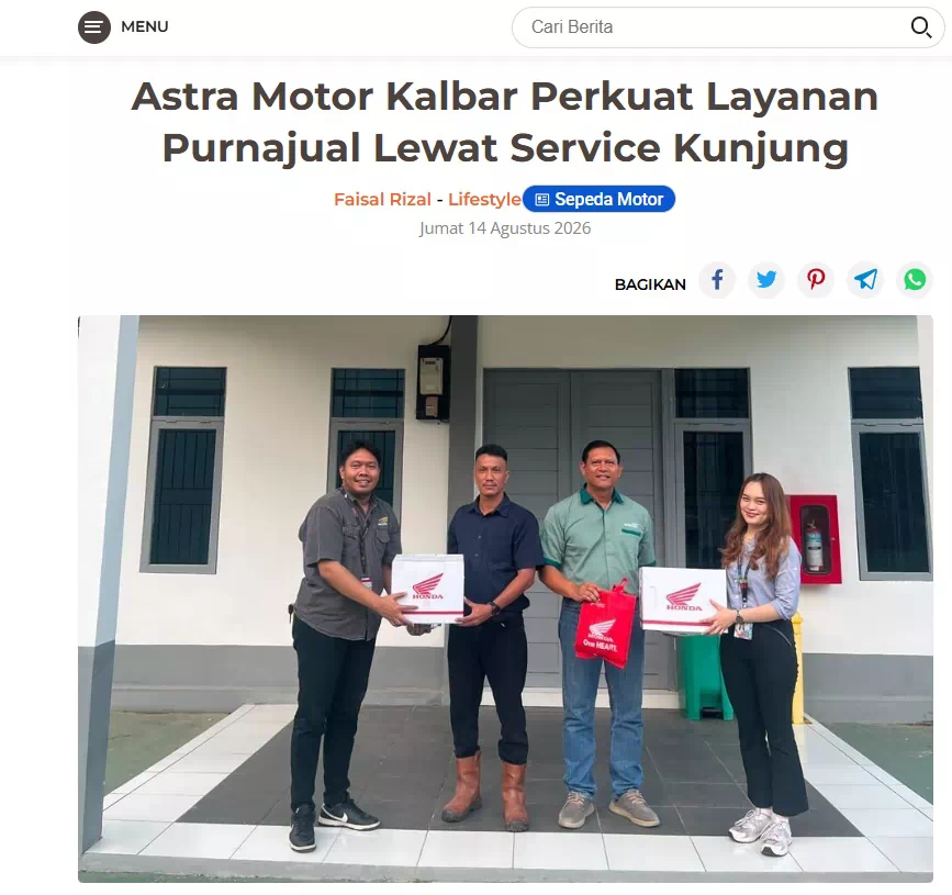 Astra Motor Kalbar Perkuat Layanan Purnajual Lewat Service Kunjung
