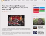 Astra Motor Kalbar Ajak Masyarakat Rasakan Langsung Performa New Honda Vario Evo 160