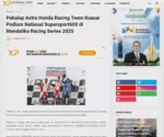 Pebalap Astra Honda Racing Team Kuasai Podium National Supersport600 di Mandalika Racing Series 2025