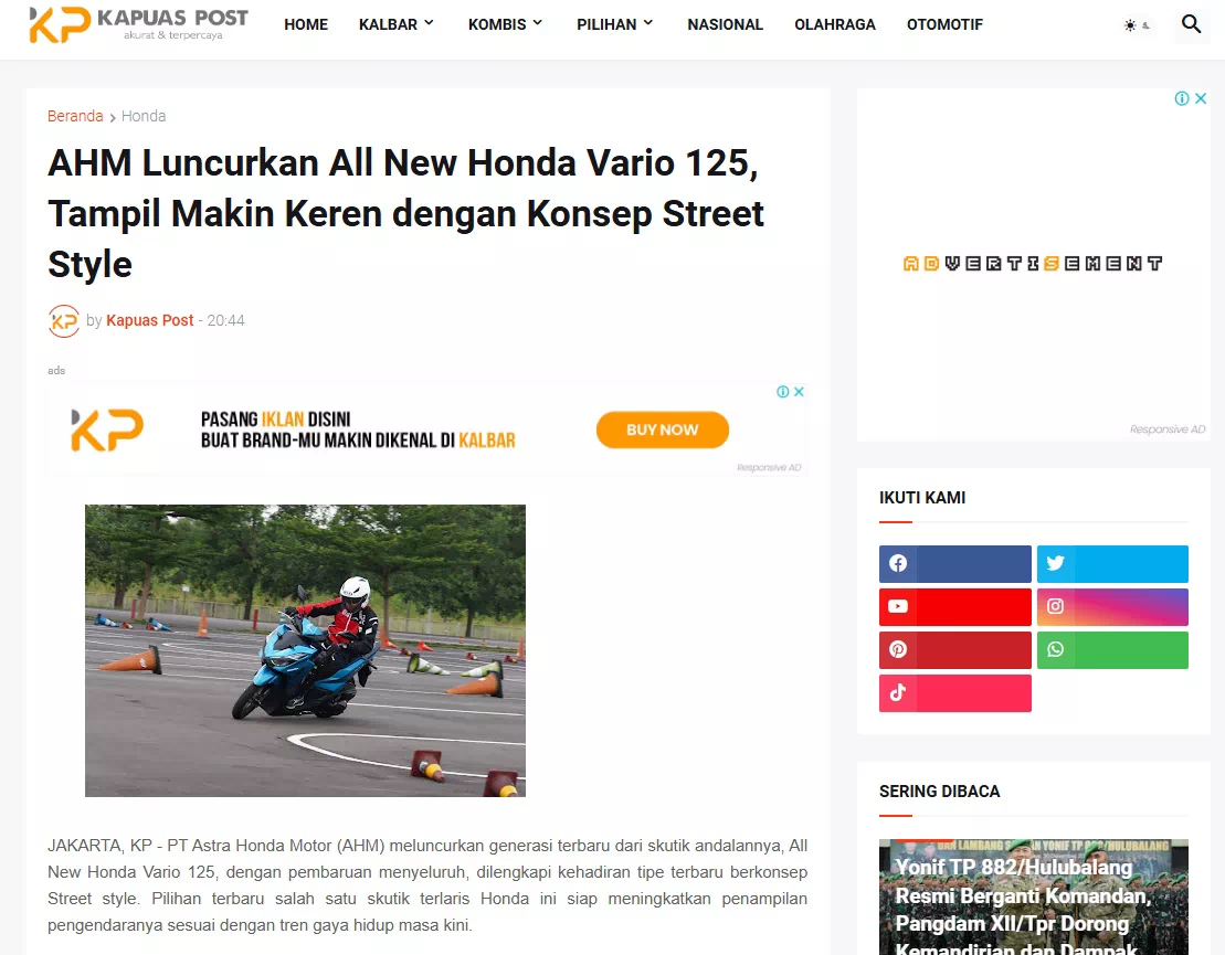AHM Luncurkan All New Honda Vario 125, Tampil Makin Keren dengan Konsep Street Style