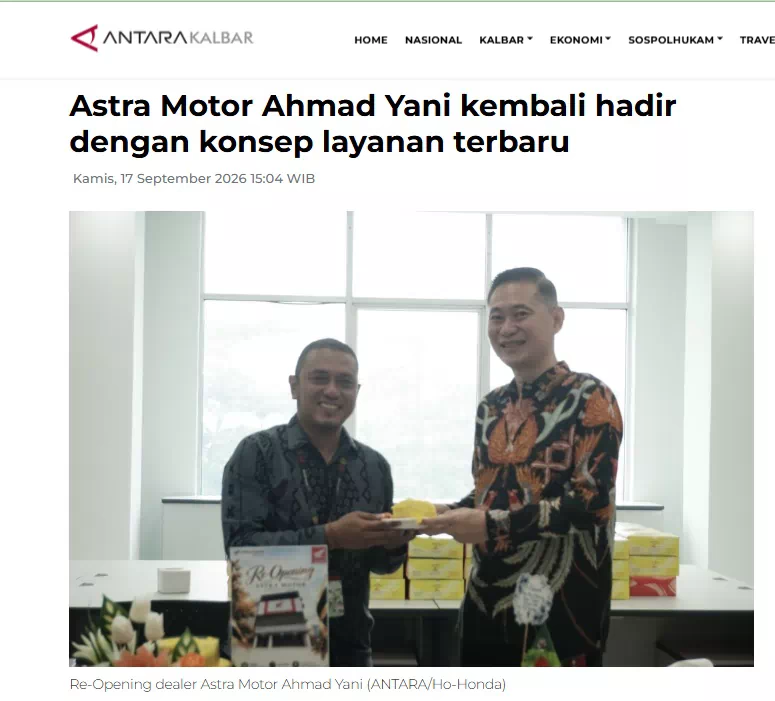 Astra Motor Ahmad Yani kembali hadir dengan konsep layanan terbaru