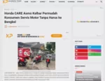 Honda CARE Asmo Kalbar Permudah Konsumen Servis Motor Tanpa Harus ke Bengkel