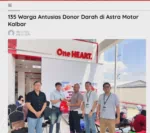 135 Warga Antusias Donor Darah di Astra Motor Kalbar