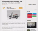 Scoopy Tampil Lebih Fashionable, AHM Luncurkan Varian Warna Baru 2025