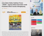Astra Motor Kalbar Hadirkan Promo “JEDER”: Jagonya Diskon November untuk Pembelian Motor Honda di Bengkayang