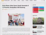 Astra Motor Gelar Donor Darah Serentak di 12 Provinsi, Kumpulkan 560 Kantong