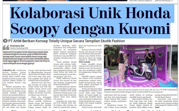 Kolaborasi Unik Honda Scoopy dengan Kuromi, PT AHM Berikan Konsep Totally Unique Secara Tampilan Skutik Fashion