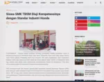 Siswa SMK TBSM Diuji Kompetensinya dengan Standar Industri Honda