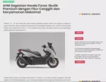 AHM Segarkan Honda Forza: Skutik Premium dengan Fitur Canggih dan Kenyamanan Maksimal