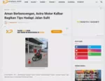 Aman Berboncengan, Astra Motor Kalbar Bagikan Tips Hadapi Jalan Sulit