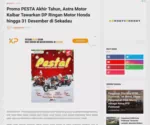 Promo PESTA Akhir Tahun, Astra Motor Kalbar Tawarkan DP Ringan Motor Honda hingga 31 Desember di Sekadau
