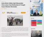 Astra Motor Kalbar Ajak Masyarakat #Cari_Aman Saat Berkendara di Tengah Cuaca Ekstrem November