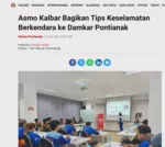 Asmo Kalbar Bagikan Tips Keselamatan Berkendara ke Damkar Pontianak