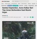 Sambut September, Asmo Kalbar Beri Tips Aman Berkendara Saat Musim Hujan