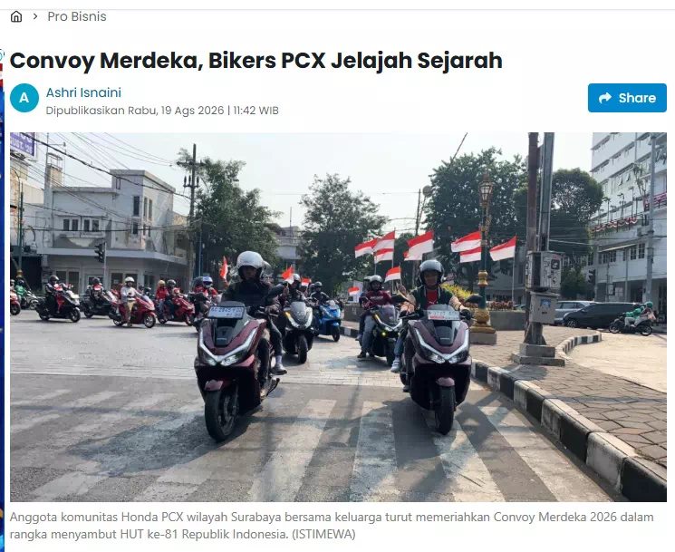 Convoy Merdeka, Bikers PCX Jelajah Sejarah