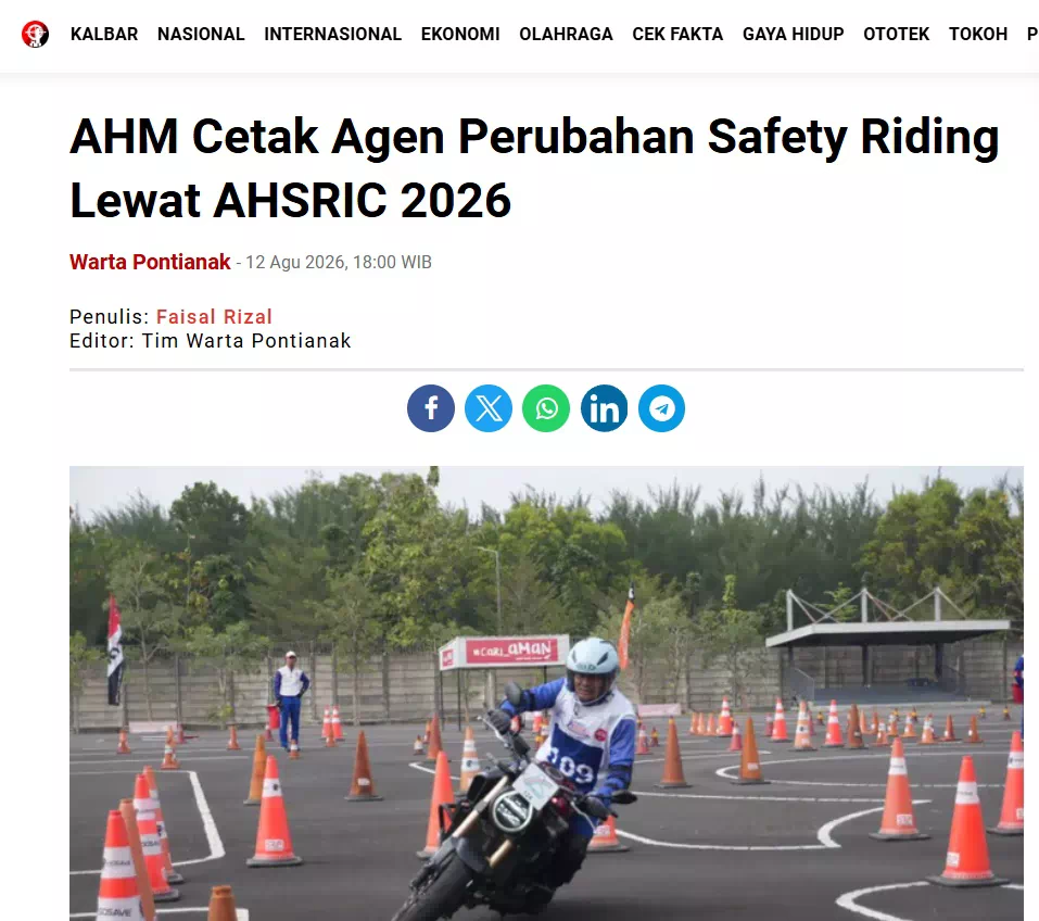 AHM Cetak Agen Perubahan Safety Riding Lewat AHSRIC 2026
