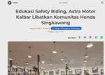 Edukasi Safety Riding, Astra Motor Kalbar Libatkan Komunitas Honda Singkawang