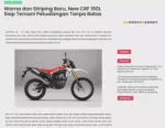 Warna dan Striping Baru, New CRF 150L Siap Temani Petualangan Tanpa Batas