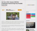 Hari Guru 2025, Yayasan AHM Beri Penghargaan Nasional bagi Para Pendidik Berprestasi