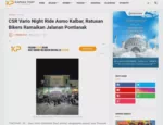 CSR Vario Night Ride Asmo Kalbar, Ratusan Bikers Ramaikan Jalanan Pontianak