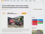 Honda CARE Hadirkan Solusi Servis Praktis dan Darurat bagi Konsumen Honda di Kalbar
