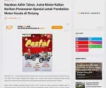 Rayakan Akhir Tahun, Astra Motor Kalbar Berikan Penawaran Spesial untuk Pembelian Motor Honda di Sintang