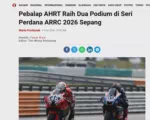 Pebalap AHRT Raih Dua Podium di Seri Perdana ARRC 2026 Sepang