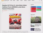Rayakan HUT RI ke-81, Astra Motor Kalbar Hadirkan Promo MERDEKA untuk Motor Honda di Putussibau