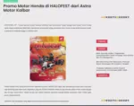 Promo Motor Honda di HALOFEST dari Astra Motor Kalbar