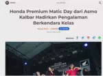 Honda Premium Matic Day dari Asmo Kalbar Hadirkan Pengalaman Berkendara Kelas