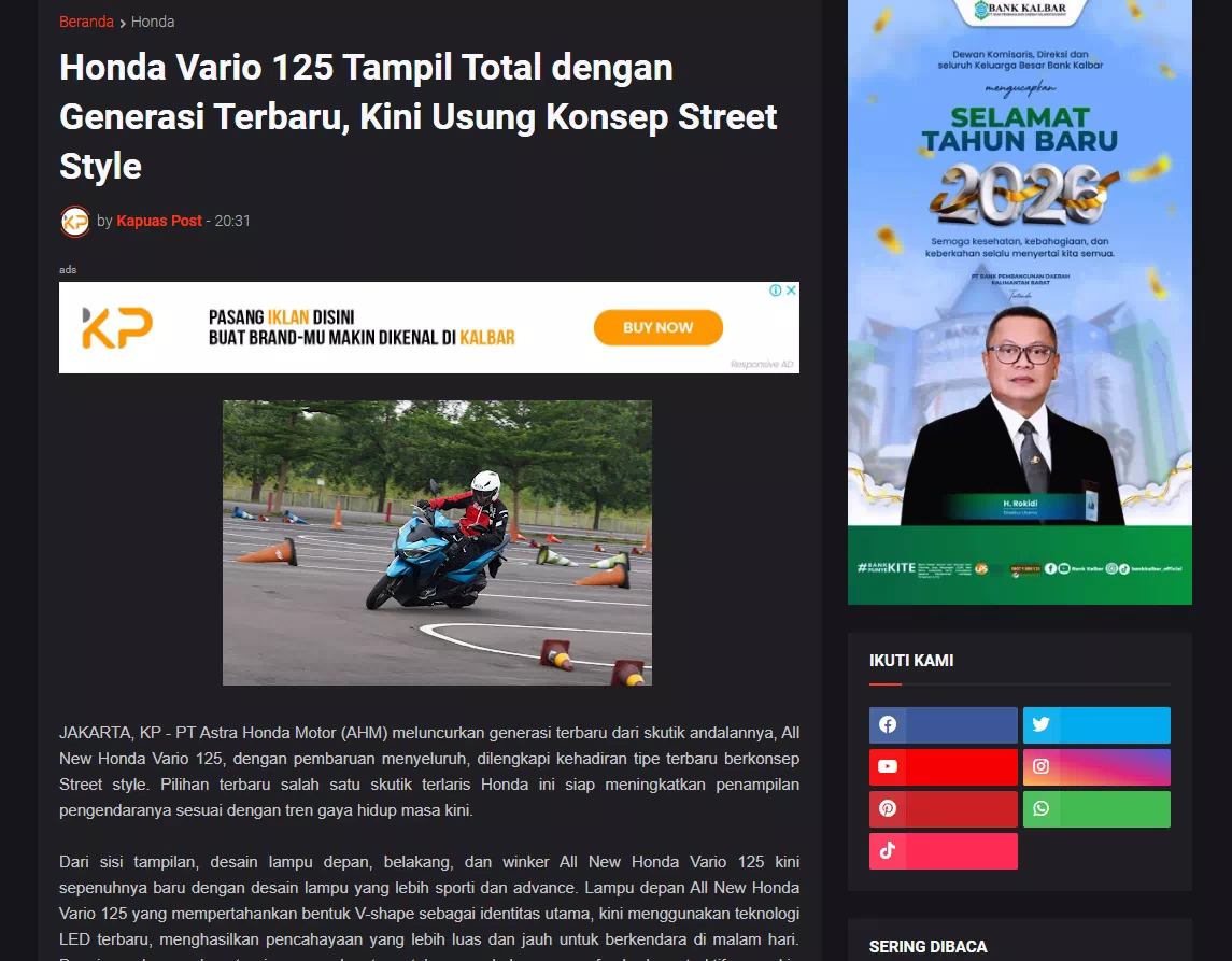 Honda Vario 125 Tampil Total dengan Generasi Terbaru, Kini Usung Konsep Street Style