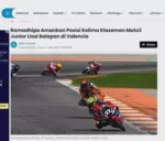 Ramadhipa Amankan Posisi Kelima Klasemen Moto3 Junior Usai Balapan di Valencia