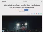 Honda Premium Matic Day Hadirkan Skutik 160cc di Pontianak