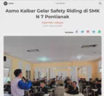 Asmo Kalbar Gelar Safety Riding di SMK N 7 Pontianak