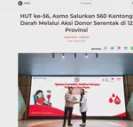 HUT ke-56, Asmo Salurkan 560 Kantong Darah Melalui Aksi Donor Serentak di 12 Provinsi