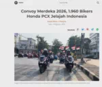 Convoy Merdeka 2026, 1.960 Bikers Honda PCX Jelajah Indonesia