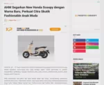 AHM Segarkan New Honda Scoopy dengan Warna Baru, Perkuat Citra Skutik Fashionable Anak Muda
