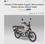 Honda CT125 Makin Gagah, Warna Matte Fresco Brown Resmi Hadir